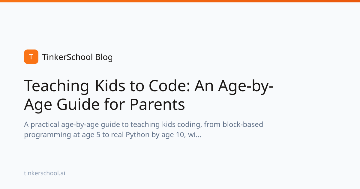 Teaching Kids to Code: An Age-by-Age Guide for Parents | TinkerSchool